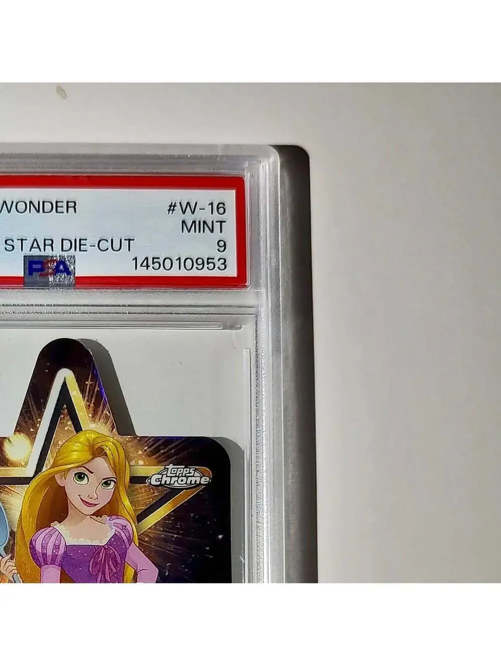 Rapunzel 2025 Topps Chrome Disney #W-16 Wish Upon A Star Die Cut Tangled PSA 9